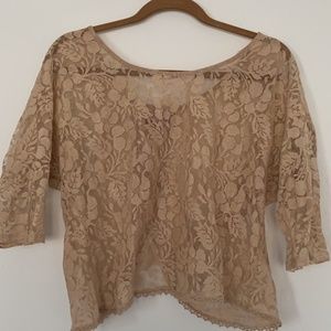 See through lace top